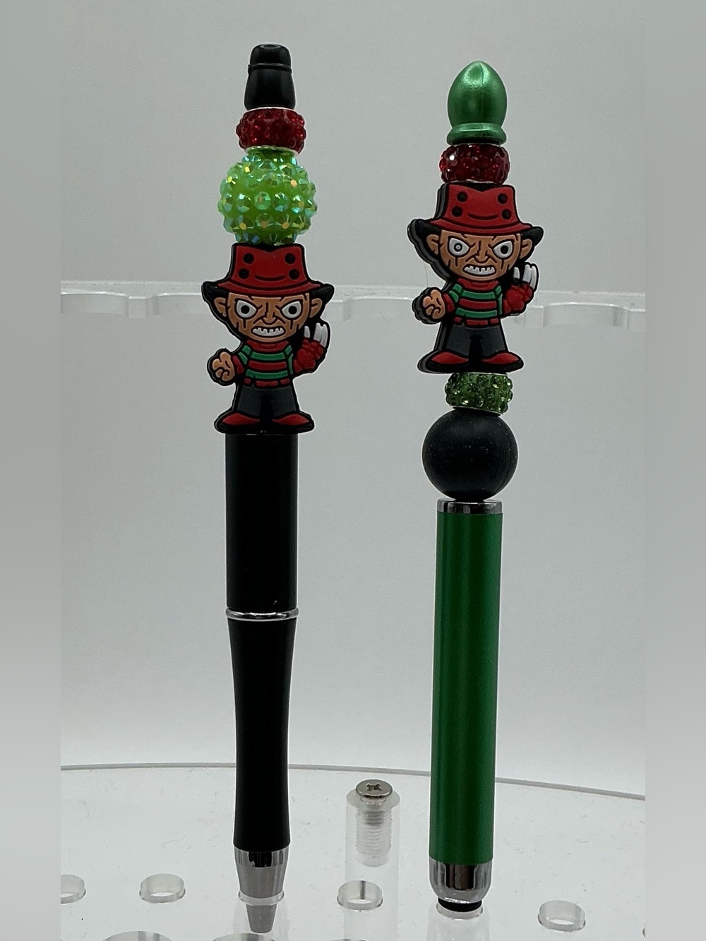 PEN AND STLUS SET FREDDY KRUEGER FROM NIGHTMARE ON ELM STREET DECORATIVE BEADED